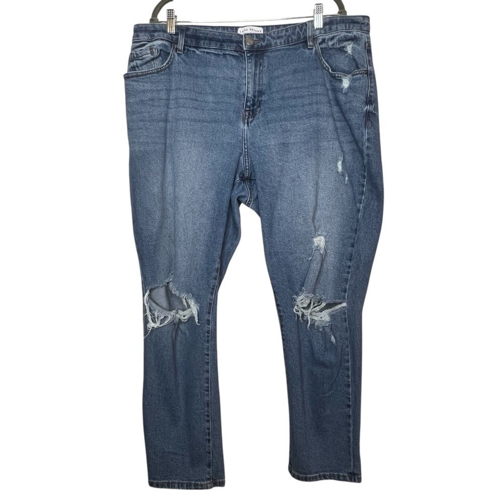 Lane Bryant Womens Mid Rise Boyfriend Jeans Distressed Plus Size 16 Flex Magic